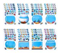 Lyreh 32uds Pegatinas Animales Marinos, Divertidas Pegatinas Animales Océano Calcomanías Submarinas Materiales Prácticos para Manualidades Actividades Aula Fiestas Temáticas Verano (Azul)