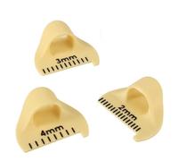 Lyreh 3uds Reglas de Costura para Dedo, Kit Plantilla de Costura Puntadas Consistentes 3 Tamaños 2/3/4mm Guía DIY para Ayuda en Acolchado (Amarillo)