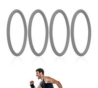 Lyreh 4 uds Correa de Soporte para el Tendón Rotuliano, Silicona Banda Rotuliana Estabilizadora Rodillera Rotuliana para Running Baloncesto Senderismo Fútbol Saltos Deportes (Gris)