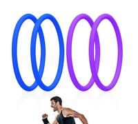 Lyreh 4 uds Correa de Soporte para el Tendón Rotuliano, Silicona Banda Rotuliana Estabilizadora Rodillera Rotuliana para Running Baloncesto Senderismo Fútbol Saltos Deportes (Azul y Morado)