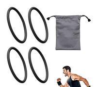 Lyreh 4uds Bandas Soporte Tendón Rotuliano, Banda Rótula Silicone Estabilizador con Bolsa Almacenamiento Rodillera Elástica Patela para Hombres Mujeres Carrera Fútbol Senderismo y Deportes (Negro)