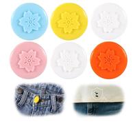 Lyreh 6uds Cubre Botones, 2cm Silicona Manualidades Divertidas Colores Variados Hombres Mujeres Cubre Botones Camisa Mujer Accesorios Prácticos para Mangas Camisas Jeans