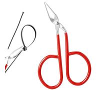 Lyreh Abridor de Bridas, Herramienta Liberar Bridas Cables Acero Inoxidable Tamaño Compact con Cubierta de Silicona Roja para Mango para Desatar y Mejorar su Utilización