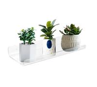 Lyreh Estante de Plantas para Ventana, 30cm Soporte Plantas Ventana Interior de Acrílico Transparente para Interiores Suculentas Hierbas Plantas