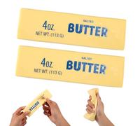 Lyreh Juguete Apretar Mantequilla, Barra Mantequilla Juguete Antiestres de Crecimiento Lento de Material PU para Oficina y Escuela para Aliviar la Ansiedad y Descomprimir(Amarillo Claro)