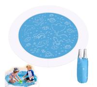 Lyreh Piscina de Playa para Bebés, 190x190cm Impermeable con Cubo de Agua Portátil Niños Pequeños Tapete Playa Juguete para Bebés Niños y Niñas