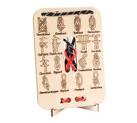 Lyreh Tabla de Entrenamiento para Hacer Nudos, 16 Nudos Esenciales con 1 Soporte y 4 Cuerdas de Nailon Kit Práctica Nudo Madera para Supervivencia Al Aire Libre Escalada y Acampada