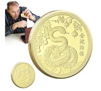 Lyricalist Year of The Snake Coin - 2025 Año Nuevo Chino Snake Coin, 2025 Year of The Snake Coin, Three-Dimensional Snake Year Coin for Coin Collection, Gabinet Display, Home Decoration
