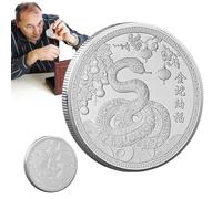 Lyricalist Year of The Snake Coin - 2025 Año Nuevo Chino Snake Coin, 2025 Year of The Snake Coin, Three-Dimensional Snake Year Coin for Coin Collection, Gabinet Display, Home Decoration