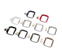 lyrlody 10 Pcs Protector de Pantalla y Funda para IWatch, 40mm SE 6 5 4 | PC dura y vidrio templado, resistencia a rayones 9H, compatible con carga directa, protección contra golpes, ropa deportiva