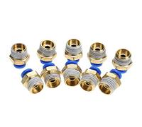 lyrlody Accesorios Rápidos Neumáticos, Empuje Recto de Rosca Masculina en Conector, Resistente y Fácil de Montar para Tubería de Aire de 4 Mm, Resistencia de Alta Presión, Rendimiento Confiable con