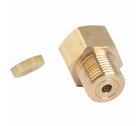 lyrlody Adaptador de Tanque de CO2 W21.8 CGA320, Convertidor de Latón a Regulador de Barril para Acuario, Pecera (Convertir W21.8 a CGA320)