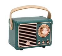 lyrlody Altavoz Retro, 5.0 Transmisión Rápida Bajo Consumo de Energía Sonido Estéreo de 360 Grados con Chip HiFi, para Viajes en Casa Al Aire Libre (Green)