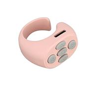 lyrlody Anillo Controlador Bluetooth Pasador de Página Mando Inalámbrico Scroll 10 M de Alcance Recargable 30 MAh Alta Sensibilidad con Bluetooth 5.3 para Vídeo Lectura Selfie (Pink)