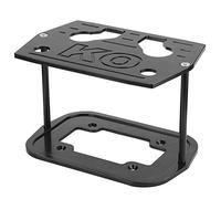 lyrlody Bandeja de Batería de Acero Inoxidable que Se Sujeta hacia Abajo para Batería Optima 34 78, Parte Roja y Amarilla, Material de Primera Calidad, Diseño Duradero, Fácil Instalación (BLACK)