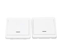 lyrlody BERM Interruptor de Control Remoto sin Cables, Controlador Inteligente Inalámbrico ABS 170 a 240 V IP66 2 Paneles de Control Alcance de 50 M para Luces, Ventiladores, Oficinas, Hoteles,