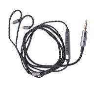 lyrlody Cable para Auriculares Compatible con IE100 IE400 IE500, 1,2 M con | Cable de repuesto con micrófono, enchufe chapado en oro de 3,5 mm, blindaje de núcleo OFC, diseño de 4 hilos sin enredos,