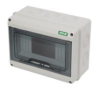 lyrlody Caja de Conexiones Electrónicas Caja de Distribución de Energía Impermeable ABS Montaje en Superficie IP65 de 8 Vías con Rieles de Montaje y Hebilla para Uso Comercial Industrial Doméstico