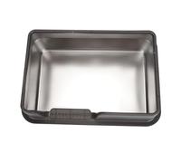lyrlody Caja de para Gatos de Acero Inoxidable, Diseño Cerrado con Paredes Altas, Fácil de Limpiar para Gatos Pequeños y Medianos, Ideal para Aprender a IR Al Baño y Vivir sin Desorden (S Negro)