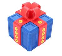 lyrlody Caja de Regalo con Tornillo de Broma Impresa en 3D, Caja de Regalo Divertida con Piezas Giratorias, Cumpleaños, Navidad y Día del Padre (Rojo+Azul)