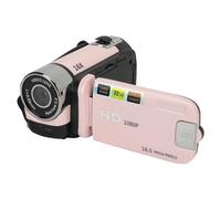 lyrlody Cámara digital de 16 MP, grabación de vídeo 1080p, pantalla giratoria de 2,4 pulgadas, zoom digital de 16 x y luz de relleno, para viajes, bodas, películas para niños (PINK)