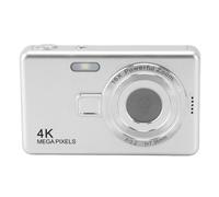 lyrlody Cámara Digital de 50MP 1080P, Cámara con Zoom de 16X para Apuntar y Disparar con Enfoque Automático, Estabilización de Imagen Electrónica, Pantalla TFT de 2,4 Pulgadas par (Silver)