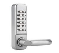 lyrlody Cerradura de Puerta Mecánica Con Código, Impermeable y Sin Llave - Práctica para Casa, Oficina, Escuela - Versátil