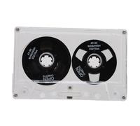 lyrlody Cinta de Casete en Blanco de Carrete a Carrete, Casete de Audio de Polarización Normal de Aleación de Aluminio y ABS, Grabación a Doble Cara de 50 Minutos, Estuche Transparente para (Black)