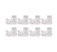 lyrlody Conector LED COB, 8 Piezas de 2 Pines en Forma de L, Conector de Luz de Tira para Tira LED COB de 8 Mm, Broche de Plástico de Cobre sin Extensión de Soldadura para Canales de Esquinas,