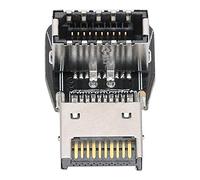 lyrlody Convertidor Frontal Type-E, Adaptador Frontal Type-E Interfaz Cabezal de Codo de Dirección de 90 Grados Prácticos Accesorios de Placa Base de PC para Placa Base de PC