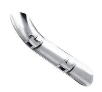 lyrlody Cubierta Térmica de Escape para Motocicleta, Acero Curvo 27 X 5.5 | Protector de Silenciador, Acero Electropulido, Resistente Al Calor, Abrazaderas Ajustables, Protección del Conductor,