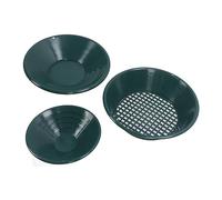 lyrlody Diseño de Hilo Interno de 90 Grados Conjunto de Planificación de Pepitas de Oro 3 Piezas ABS ABS Kit de Lavado de Oro Operado a Mano con Color Verde para Herramientas de Prospección de