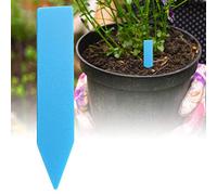 lyrlody Etiquetas de Nombres de Plantas Etiquetas de Plantas de PVC 100 Piezas con Marcadores Anti UV Marcadores de Jardín Reutilizables Escribibles de 5 X 1 Cm para Plántulas en Macetas Huerto (BLUE)