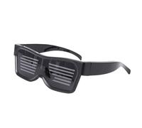 lyrlody Gafas LED Gafas con Luz ABS 4 Colores Controlado por Aplicación 200 LED Recargable por USB Tiempo de Ejecución de 5 Horas con Animación de Texto Ritmo Musical para Fiestas Festivales Bodas