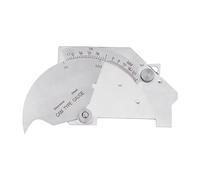 lyrlody Herramienta de Medición de Soldadura, Medidor de Cámaras de Puente, Medidor de Acero Inoxidable para Inspección, ángulo de 0 a 60 Grados, Medición de 50 Mm, Calibrador Subdirector,