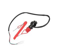 lyrlody Interruptor de Parada de Plástico para Motor, Manillar de 22 Mm, 7,8 Pulgadas, 12 V con Correa de 70 Cm, Cable de 60 Cm para Motor Fueraborda, Barco, ATV, Motociclistas