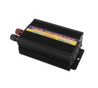 lyrlody Inversor de Corriente para Automóvil, Aleación de Aluminio Inversor para Automóvil de 500 W de Corriente de 12 V CC a CA con Interruptor de Luz Indicadora y Protección para Uso Solar en el