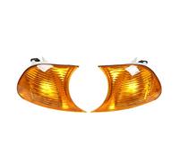 lyrlody Luz de Señal de Faro de Esquina Luz Delantera Esquina Par Izquierdo Derecho Reemplazo con Lente Transparente para 3 Series E46 Coupe 1998-2001 (Ámbar 63126904299 63126904300)