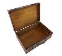 lyrlody Maleta Decorativa de Madera Sintética, Baúl de Almacenamiento Vintage con Candados Cromados, para Decoración del Hogar y Accesorios de Fotografía