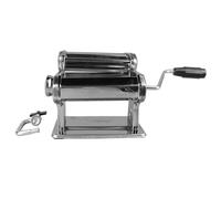 lyrlody Manual del Fabricante de Pastas de Manivela Manual de Fideos Máquina de Pasta de Acero Inoxidable con Cabezal de Corte Dual 2-4 Mm y 7 Configuraciones de Espesor para Espagueti Fettuccini