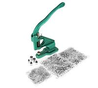 lyrlody Máquina perforadora, kit de perforación de ojales, máquina de ojales de prensa manual, kit de herramientas con 3 troqueles y 1500 ojales de 6/10/12 mm, juego de boquillas de herramientas de