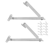 lyrlody Material Metálico Resistente de Metal de Tamaño Pequeño y Portátil y Eficiente Ruidoso 10pcs Gabinete de Gabinete Bisagras de Tapa del Cofre, Tapa de Soporte Plegable de Hierro Pavo de