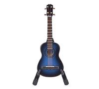lyrlody Modelo de Guitarra de Madera, Artesanía Exquisita, Decoración Ideal, Decoración del Hogar, Acabado Suavizado, Modelo de Guitarra en Miniatura, con Amantes de la Música, Adorno de (BLUE)