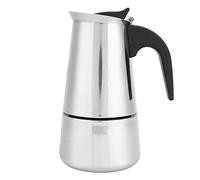lyrlody Moka, de 4 Tazas, Italiana de Acero Inoxidable, con Anti-quemaduras, Apta para Inducción, Portátil de Acero Inoxidable para Cocina,