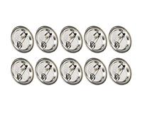 lyrlody Paquete de 100 Insignias en Blanco, Insignia de Botón en Blanco, Juego de Insignias de Bricolaje con Botón de Alfiler en con Cubierta de Metal, para (de metal de 25MM 100 juegos)