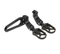 lyrlody Pedal Trasero Reposapiés Ajustable para Pasajero, Soporte de Reposapiés de Aluminio CNC con Dientes Antideslizantes y Absorción de Vibraciones, para Pilotos R18 2020 y Posteriores (GOLD)