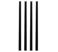 Lyrlody Perfil de Extrusión de Aluminio con Ranura en T 4040 de 4 Piezas, Suave y Resistente, Compatible con Sujetadores de la Serie 40, Alta Durabilidad, 39,4 Pulgadas 1000 Mm (Negro)