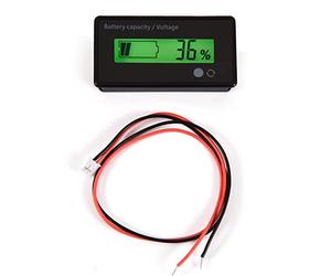 lyrlody Probador de Capacidad de Batería, Medidor de Capacidad de Batería 6 a 70V con Pantalla LCD Verde Retroiluminada, Botón Impermeable con Hebilla para Paquete de Baterías UPS EPS