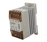 lyrlody Relé de Estado Sólido Trifásico, relé de CA de Control de con Radiador Incorporado, Control de 3 a 32 VCC, Carga de 24 a 380 VCA, Conmutación Rápida ≤10 Ms, Montaje en Riel Guía para