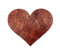 lyrlody Rompecabezas de Corazón de Madera, 20 Piezas de Mensajes de Amor, Regalo Romántico para el Día de San Valentín con Caja de Almacenamiento para Propuestas, Aniversarios